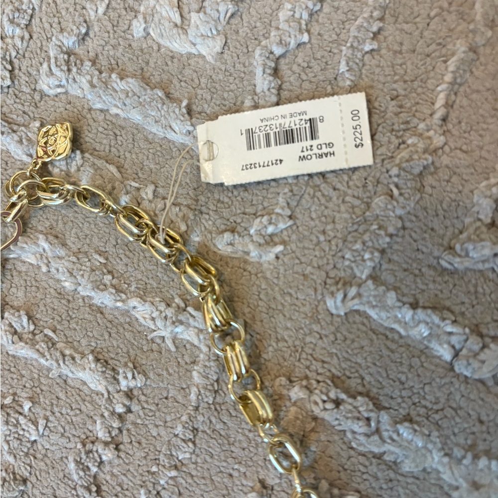 Kendra Scott Iridescent Pearl-Like Gold Statement Necklace - Picture 2 of 2